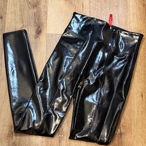 SPANX Black Shiny Leggings